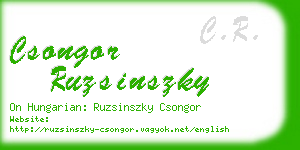 csongor ruzsinszky business card